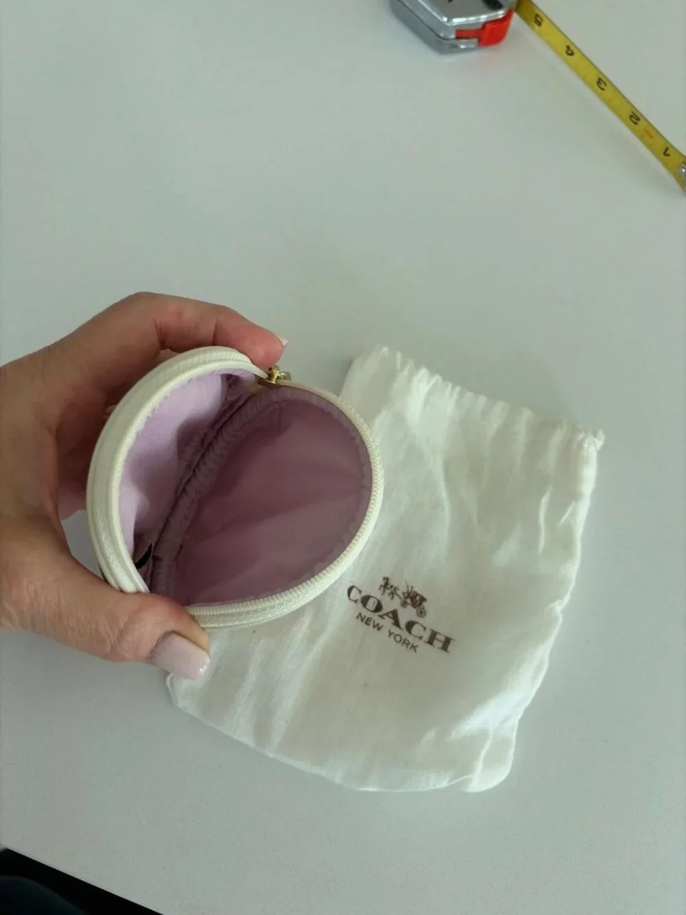 Coach Waverly Optic Signature Round Coin Purse
